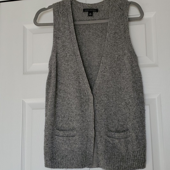 Banana Republic Jackets & Blazers - Banana Republic gray wool button front vest small euc
